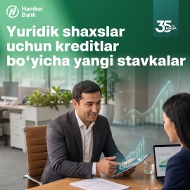 Yuridik shaxslar uchun kreditlar bo‘yicha minimal foiz stavkalari o‘zgardi