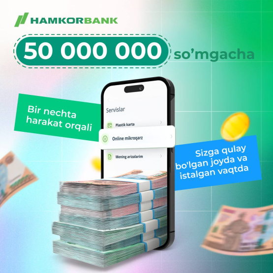 ONLAYN MIKROQARZ — garovsiz va kafilsiz!